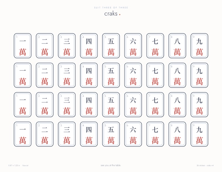 Craks replacement sticker sheet