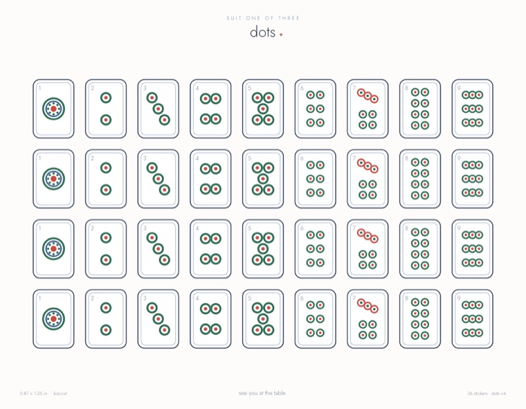 Dots replacement sticker sheet